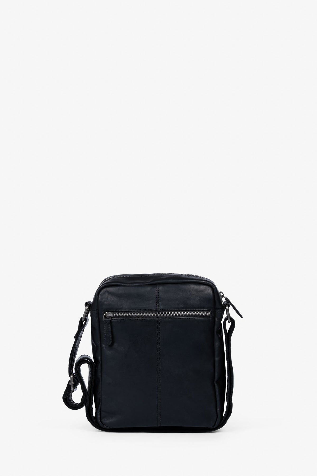 Brown Bear Umhängetasche aus OIL PULL Rindsleder – Unisex Ledertasche – Schwarz