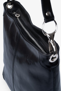 ROGNER -  Shopper aus italienischem Leder – Elegante Schultertasche – Schwarz