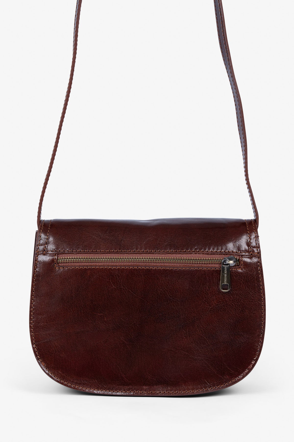 Rogner Damentasche aus italienischem Leder – Elegante Umhängetasche – Dunkelbraun
