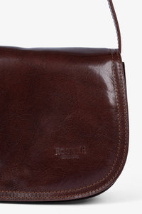 Rogner Damentasche aus italienischem Leder – Elegante Umhängetasche – Dunkelbraun