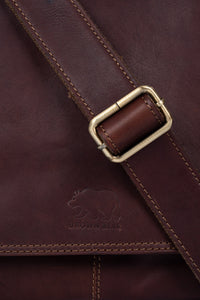 Brown Bear Business Laptoptasche aus OIL UP Rindsleder – Dunkelbraun