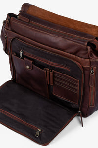 Brown Bear Business Laptoptasche aus OIL UP Rindsleder – Dunkelbraun