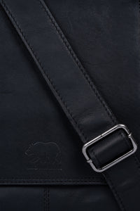 Brown Bear Business Laptoptasche aus OIL UP Rindsleder – Schwarz
