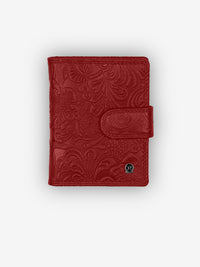 ROGNER  Kartenetui Damen - Flower Print – Rot