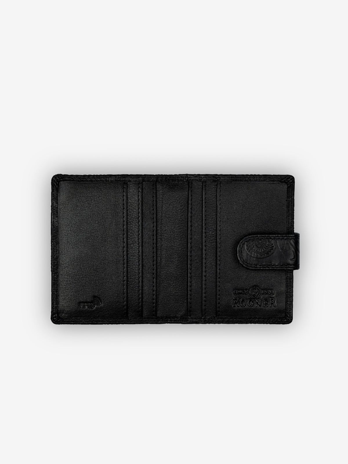 ROGNER  Kartenetui Damen - Flower Print – Schwarz