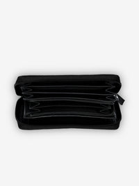 Rogner Damen Zippbörse – Flower Print – Schwarz