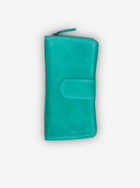 ROGNER „Soft Touch“ – Premium Damenportemonnaie – Blau