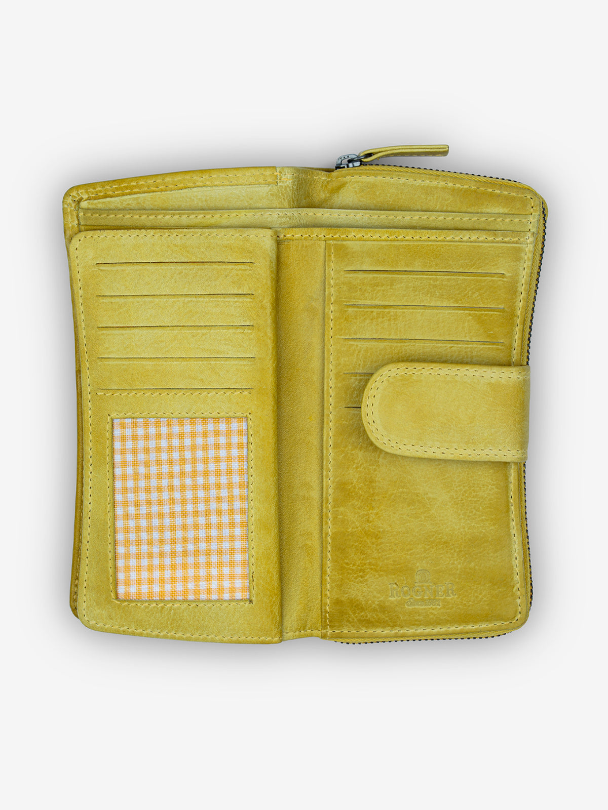 ROGNER „Soft Touch“ – Premium Damenportemonnaie – Gelb
