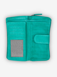 ROGNER „Soft Touch“ – Premium Damenportemonnaie – Blau
