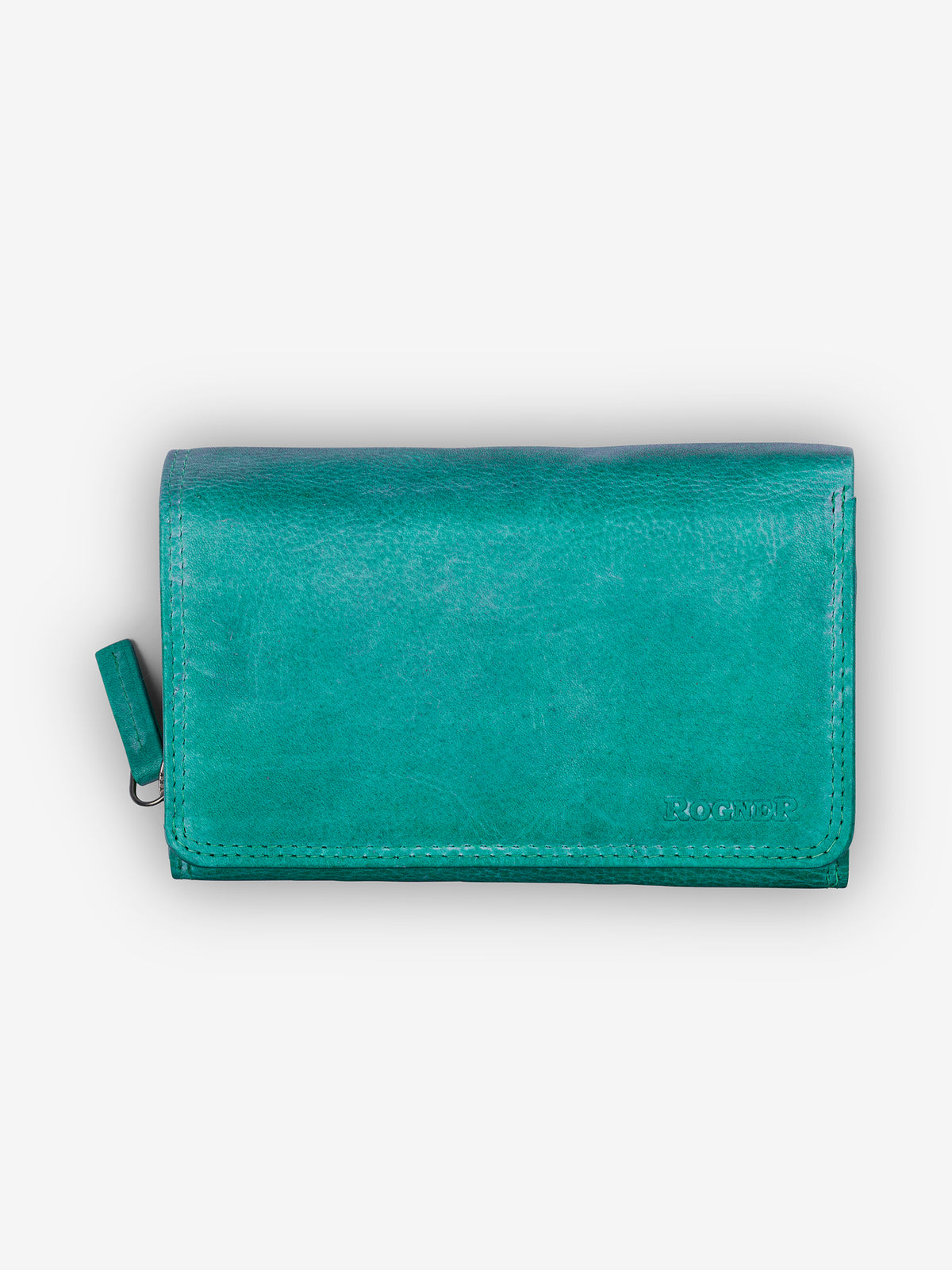 ROGNER „Washed Series“ – Damen Lederbörse – Blau