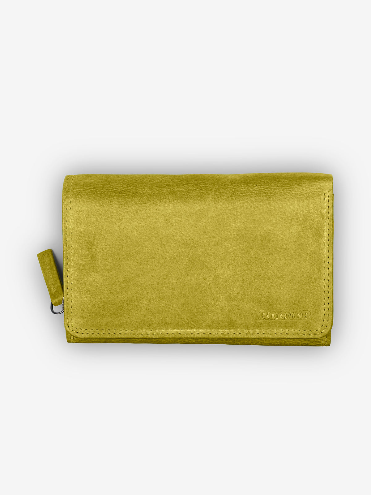 ROGNER „Washed Series“ – Damen Lederbörse – Gelb