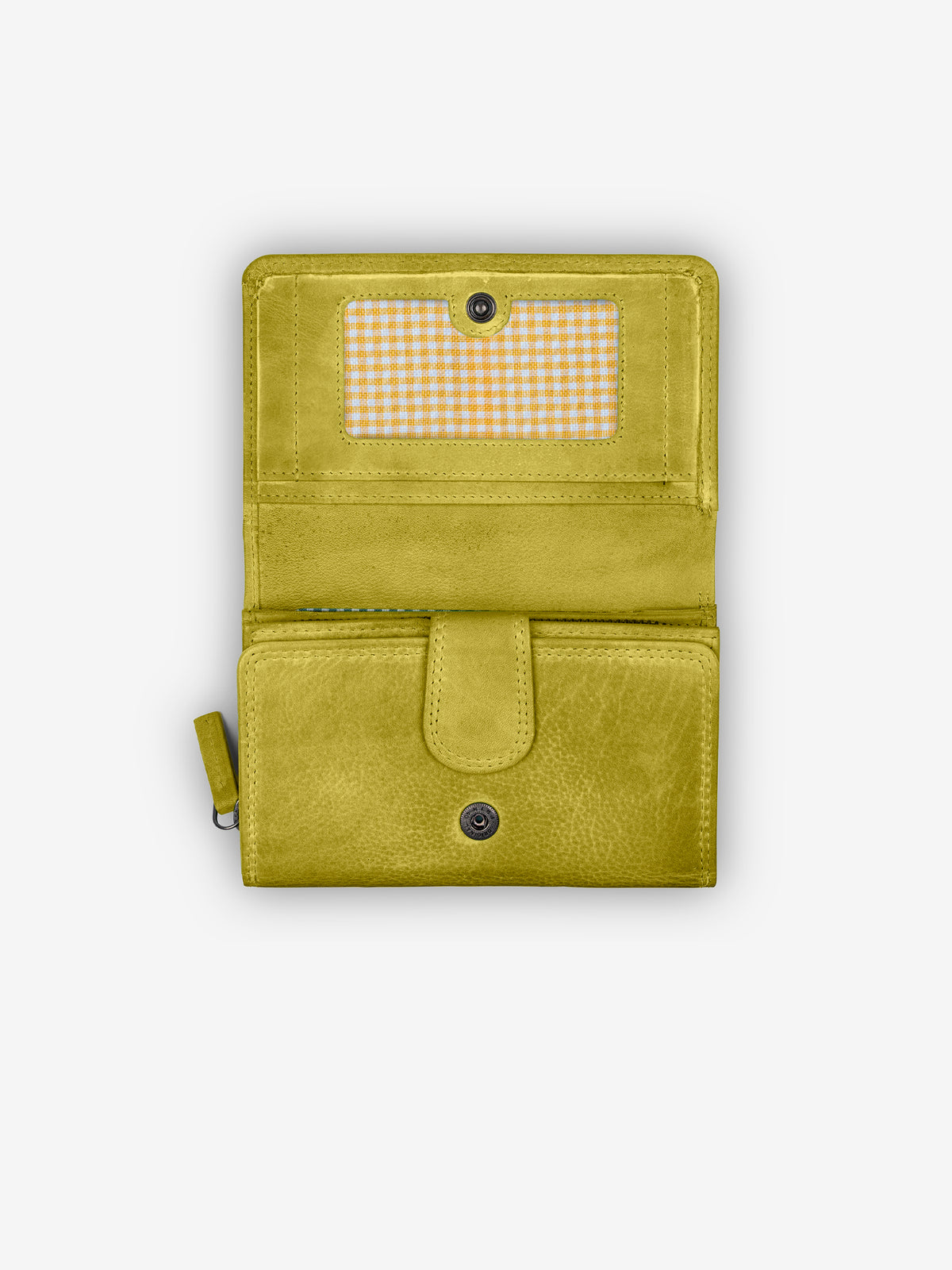 ROGNER „Washed Series“ – Damen Lederbörse – Gelb