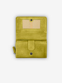 ROGNER „Washed Series“ – Damen Lederbörse – Gelb