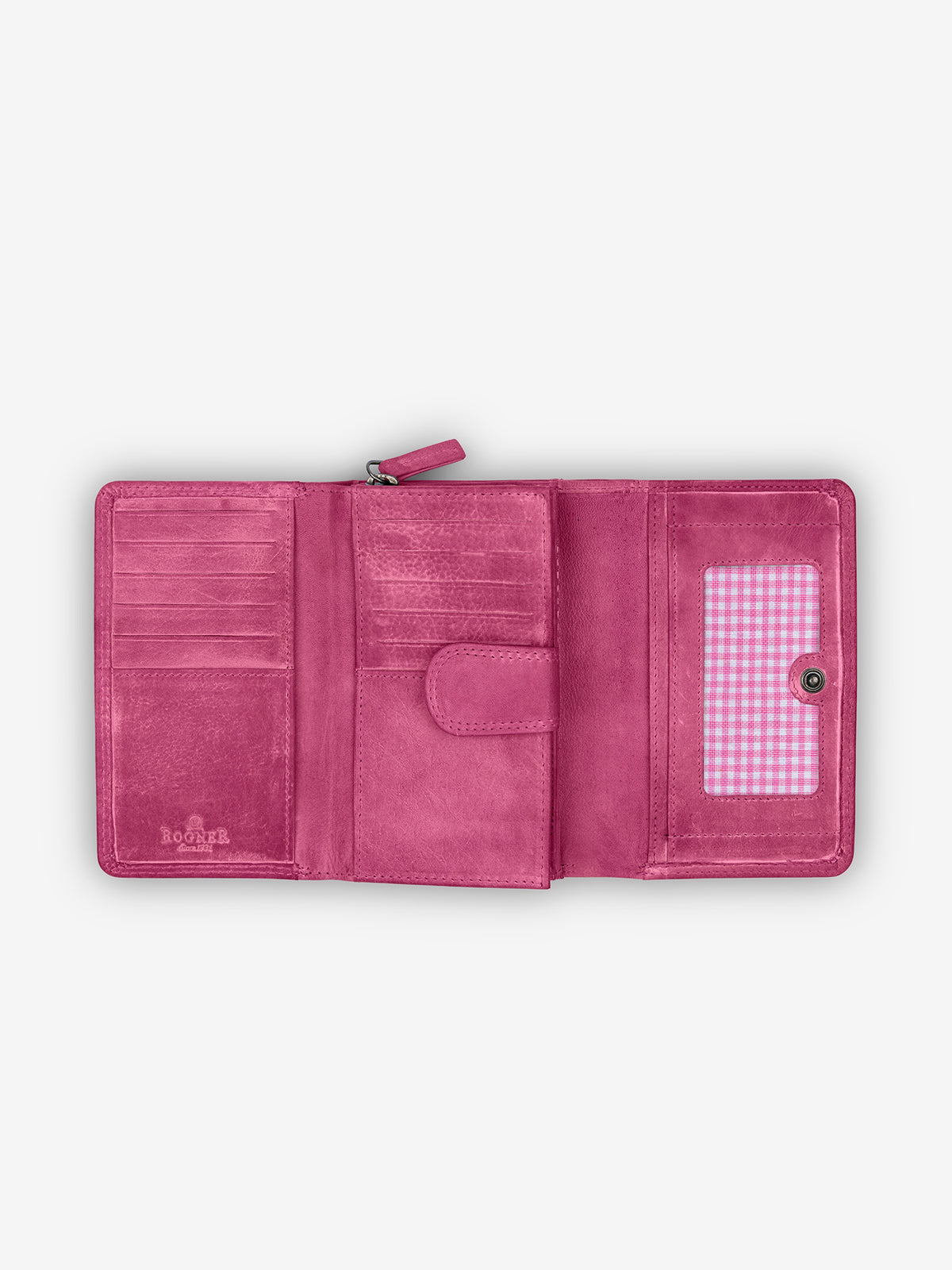 ROGNER „Washed Series“ – Damen Lederbörse – Pink