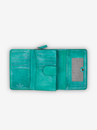 ROGNER „Washed Series“ – Damen Lederbörse – Blau