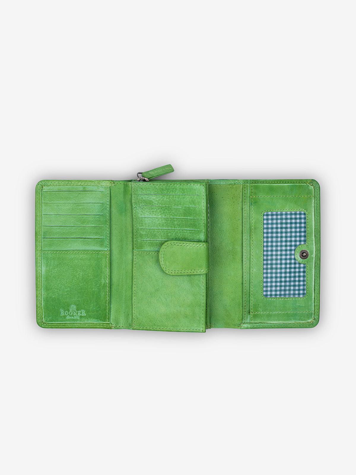 ROGNER „Washed Series“ – Damen Lederbörse – Grün