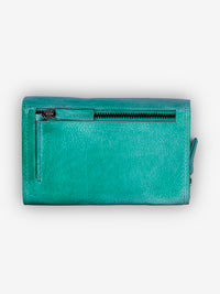 ROGNER „Washed Series“ – Damen Lederbörse – Blau