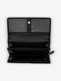 ROGNER Große Damenbörse mit 18 Kartenfächern - Flower Print – Schwarz
