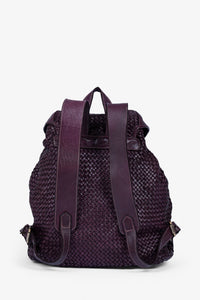 ROGNER "La Sofia" – Eleganter Flechtleder-Rucksack – Bordeaux