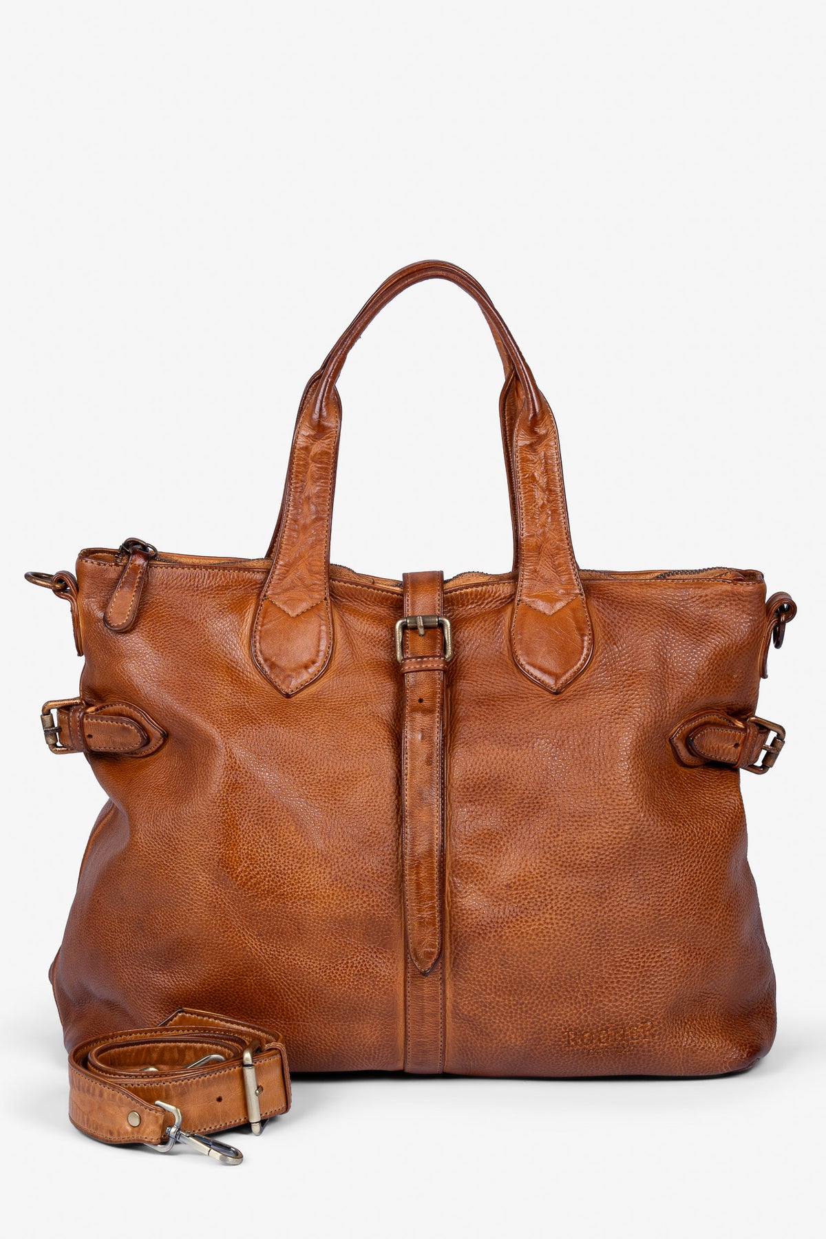 ROGNER – „La Sofia Grande“ Leder-Bag – Cognac