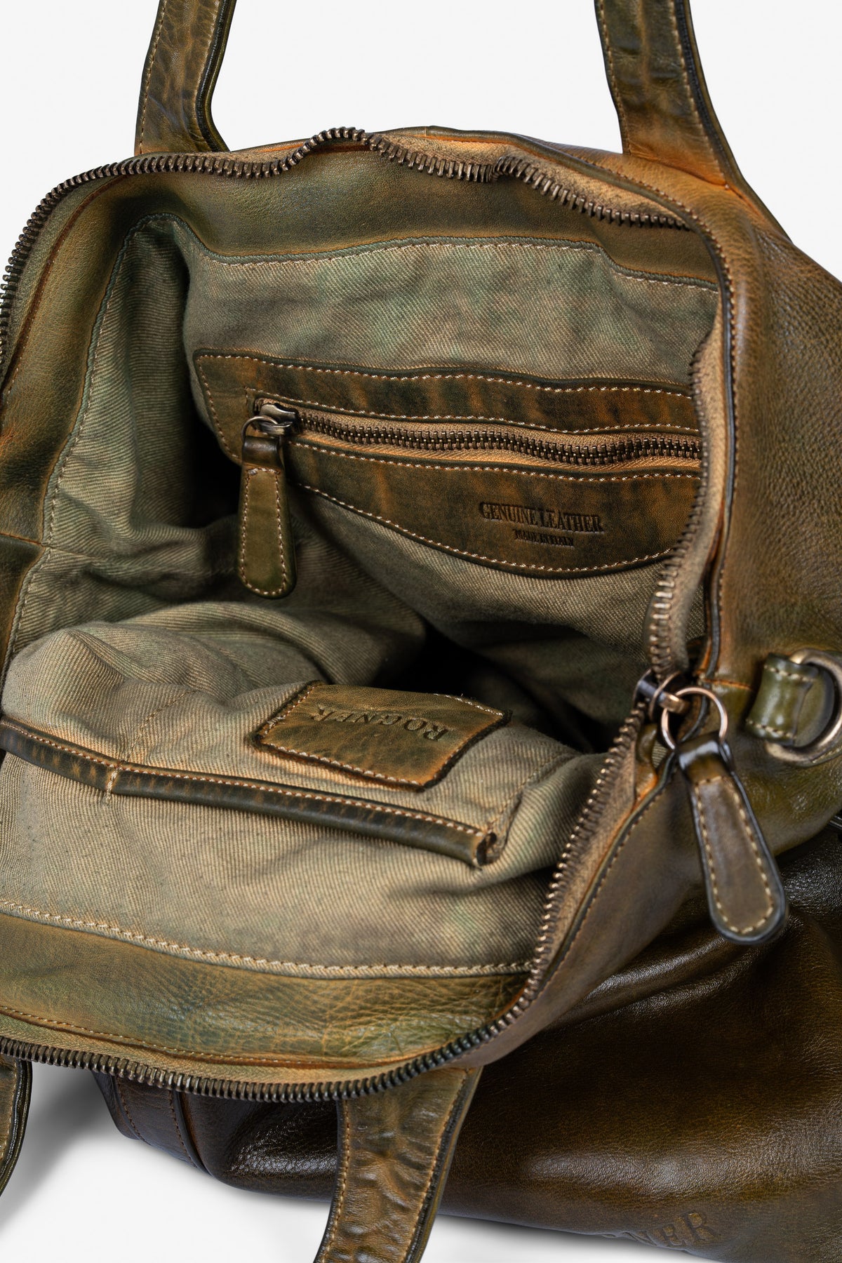 ROGNER – „La Sofia Grande“ Leder-Bag – Grün