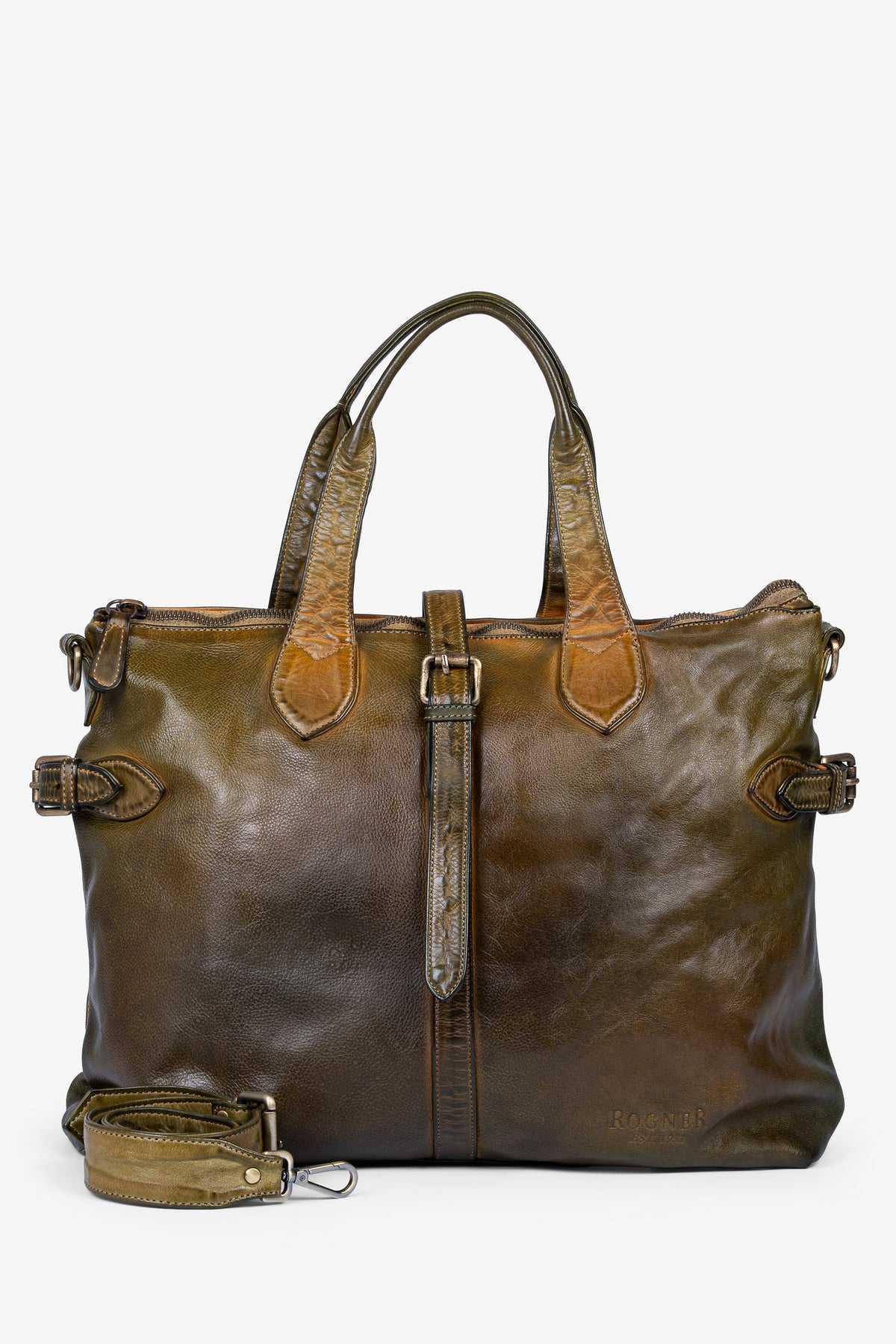 ROGNER – „La Sofia Grande“ Leder-Bag – Grün