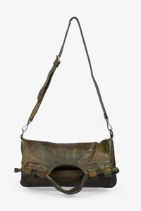 „La Sofia“ – Premium Ledertasche| Faltbare Shopper- & Schultertasche – Grün
