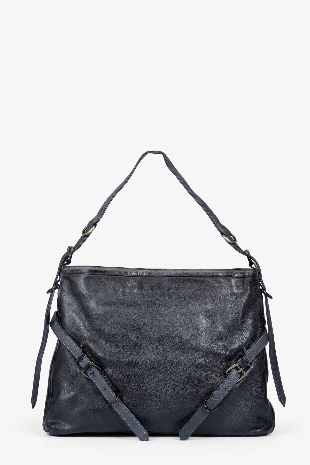 ROGNER “La Sofia” – Elegante Schultertasche aus Kalbsleder – Anthrazit
