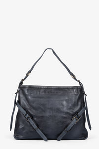 ROGNER “La Sofia” – Elegante Schultertasche aus Kalbsleder – Anthrazit