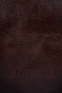 ROGNER “La Sofia” – Elegante Schultertasche aus Kalbsleder – Dunkelbraun