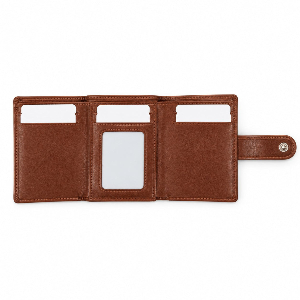 ROGNER ClickWallet in Braun – aufgeklappt