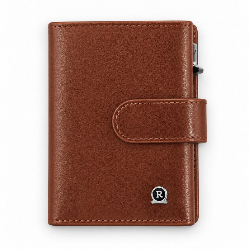 ROGNER ClickWallet in Braun – schräg von vorne