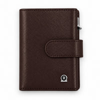 ROGNER ClickWallet in Dunkelbraun Saffiano – von vorne