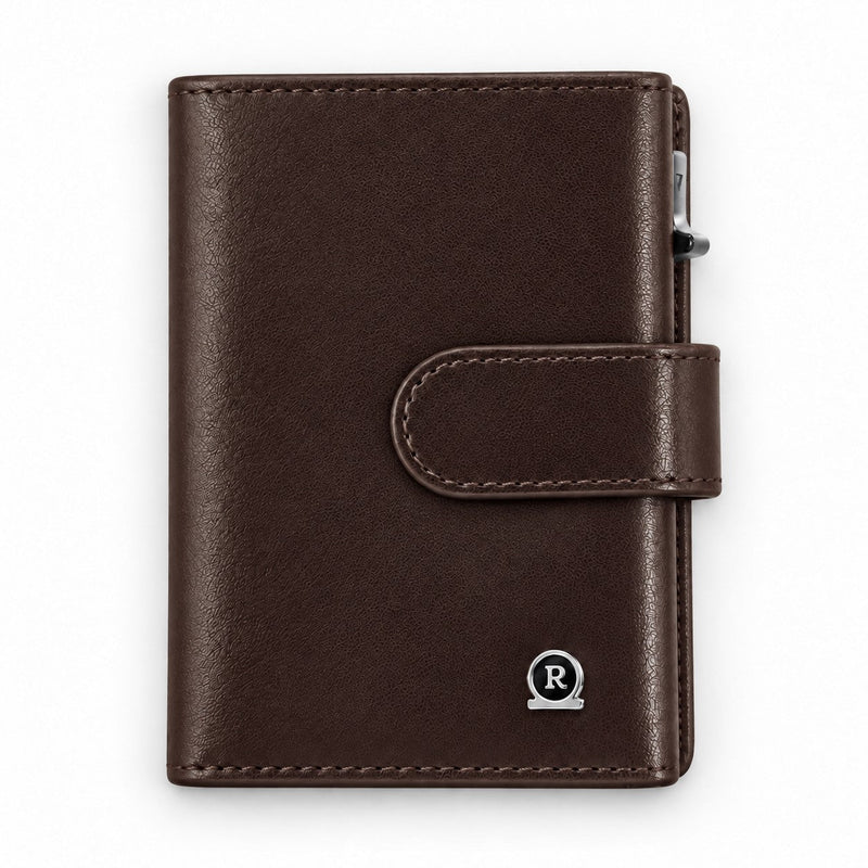 ROGNER ClickWallet in Dunkelbraun – frontal