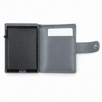 ROGNER ClickWallet in Grau – Innenansicht mit Kartenfächern