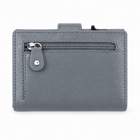 ROGNER ClickWallet in Grau – Rückseite mit Münzfach