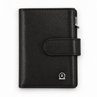 ROGNER ClickWallet in Schwarz Saffiano – von vorne
