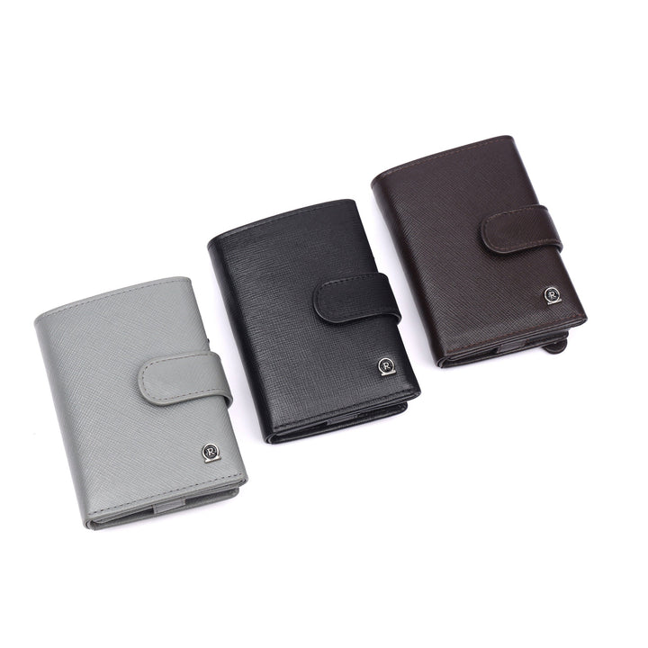 ClickWallet in Grau, Schwarz und Dunkelbraun